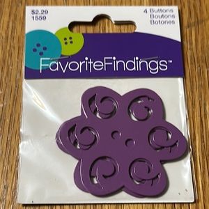 4 Favorite Findings Purple passion buttons new -$1 if bundled